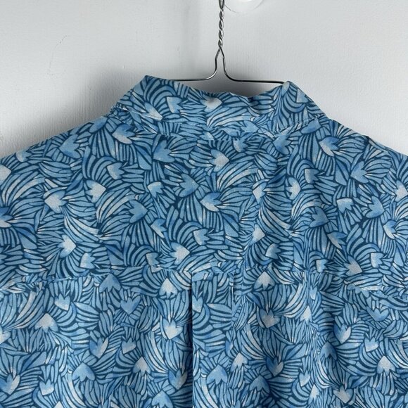 Patagonia Shirt Mens Medium Blue Short Sleeve Button Up Organic Cotton STY52691 - Picture 6 of 8